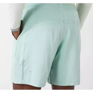 Lululemon Pace Breaker Lined Short 9" Men's L Mint Green‎ Blue Bottom Athletic